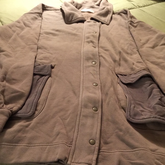 Free People woman’s oversized sweatshirt, Dusta Cocoa, Size Large - New with Tag - Picture 2 of 7